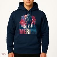 Patriotic Merica Bigfoot Sasquatch Hoodie thumb 2