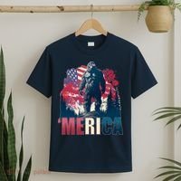 Patriotic Merica Bigfoot Sasquatch T-Shirt thumb 2