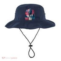 Patriotic Merica Bigfoot Sasquatch Bucket Hat thumb 0