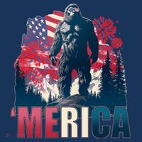 Patriotic Merica Bigfoot Sasquatch Coaster thumb 2