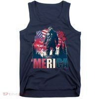 Patriotic Merica Bigfoot Sasquatch Tank Top thumb 0