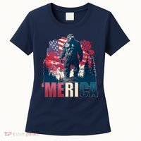 Patriotic Merica Bigfoot Sasquatch Women's T-Shirt thumb 0