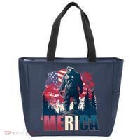 Patriotic Merica Bigfoot Sasquatch Tote Bag thumb 0