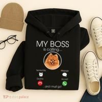 Pomeranian My Boss Hoodie thumb 4