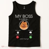 Pomeranian My Boss Tank Top thumb 2