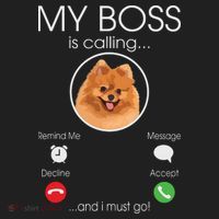 Pomeranian My Boss Golf Towel thumb 3
