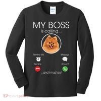 Pomeranian My Boss Kids Long Sleeve Shirt thumb 0
