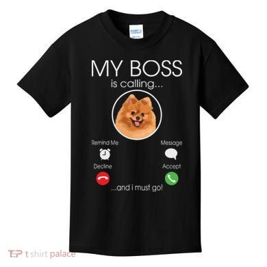 Pomeranian My Boss Kids T-Shirt