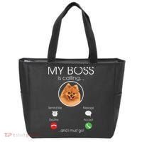 Pomeranian My Boss Tote Bag thumb 0