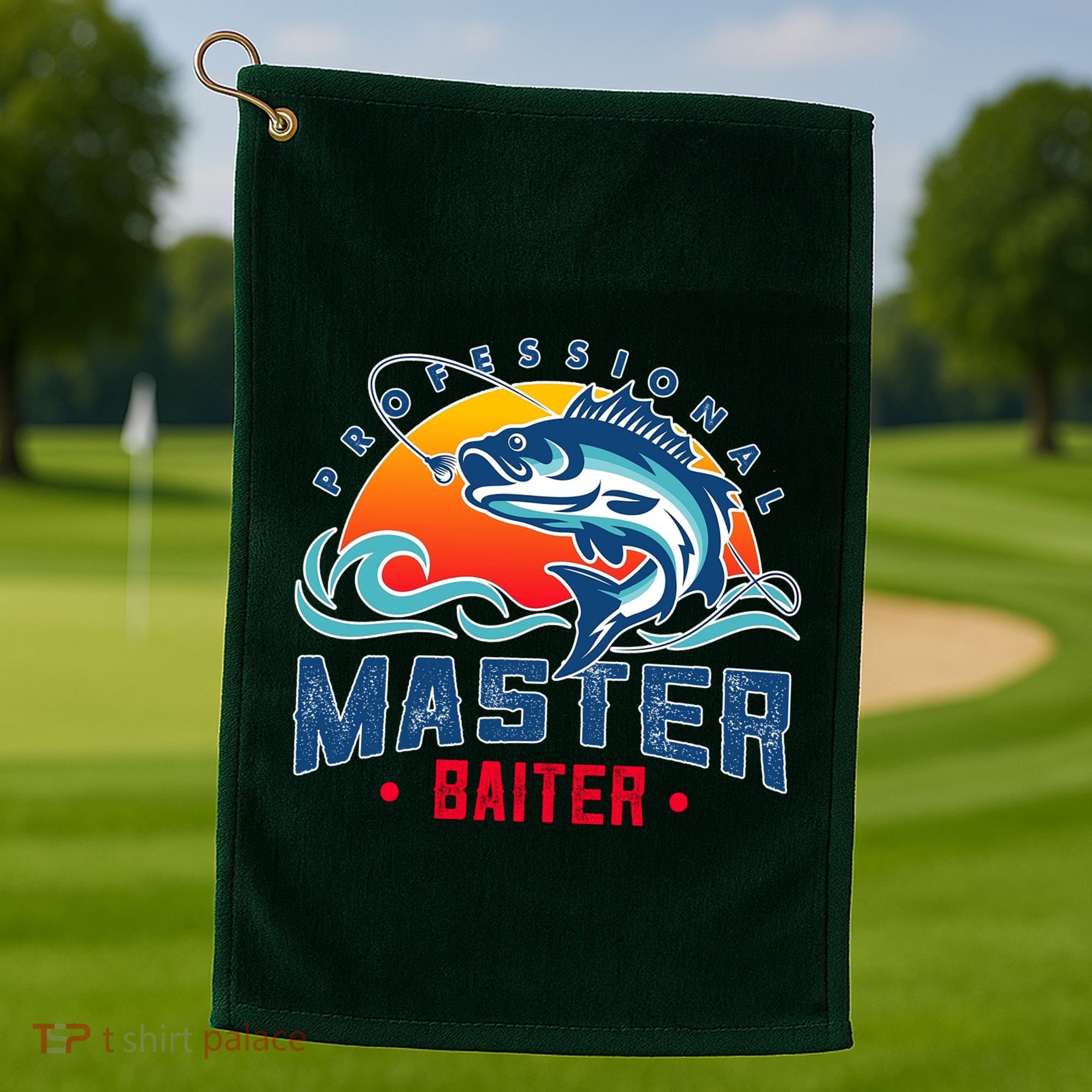 Pro Master Baiter Fishing Gifts Golf Towel