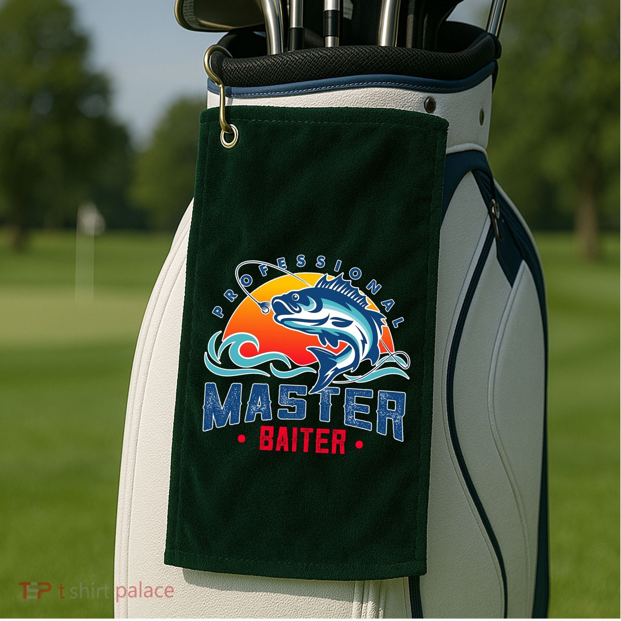 Pro Master Baiter Fishing Gifts Golf Towel
