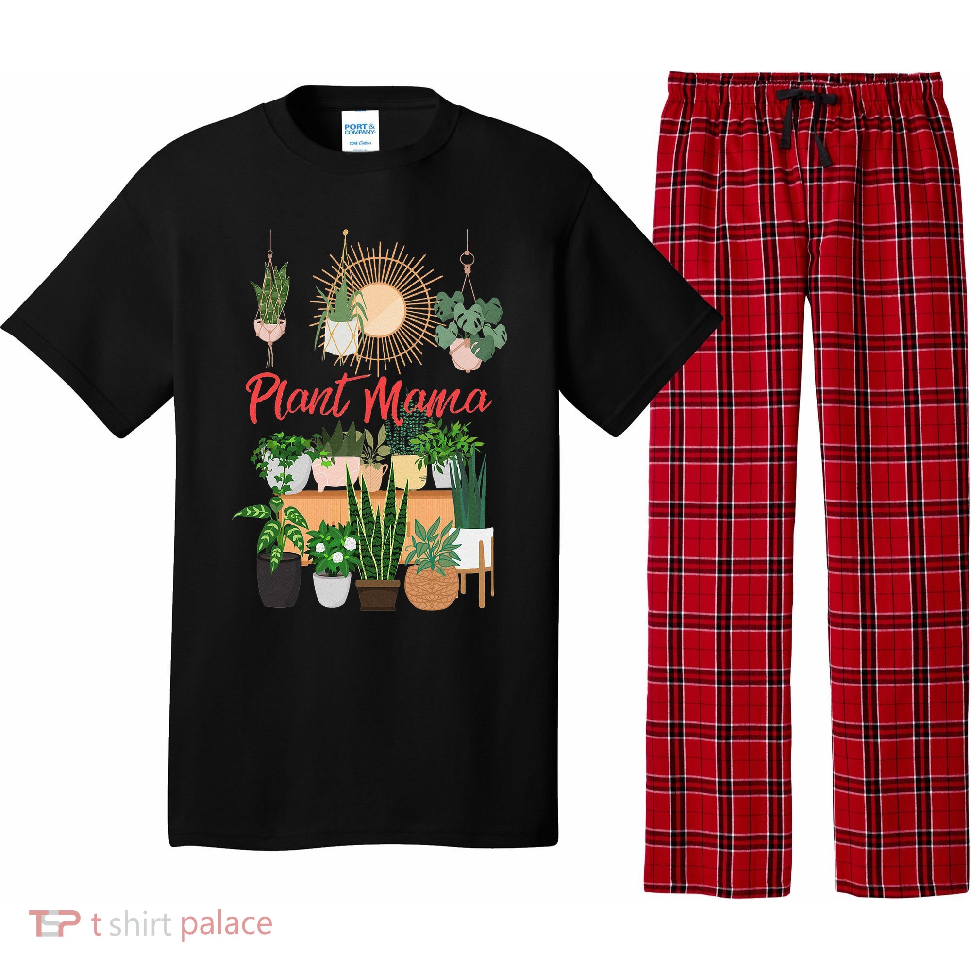 Plant Mama Crazy Plant lady Mom Indoor Flower Floral Garden Pajama Set