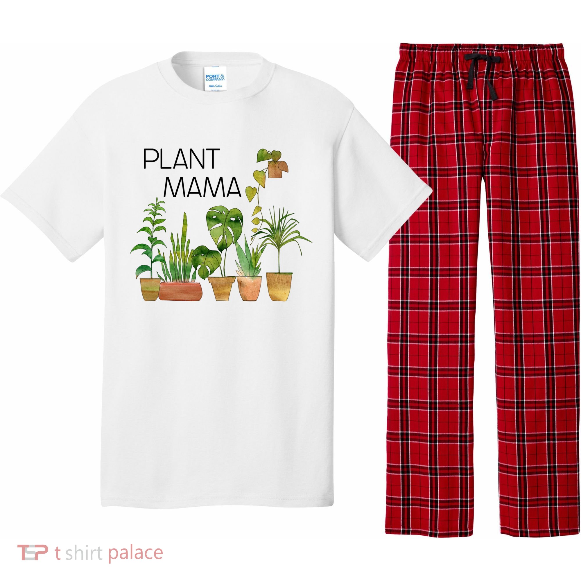 Plant Mama Crazy Plant Lady Monstera Mom Gift Pajama Set