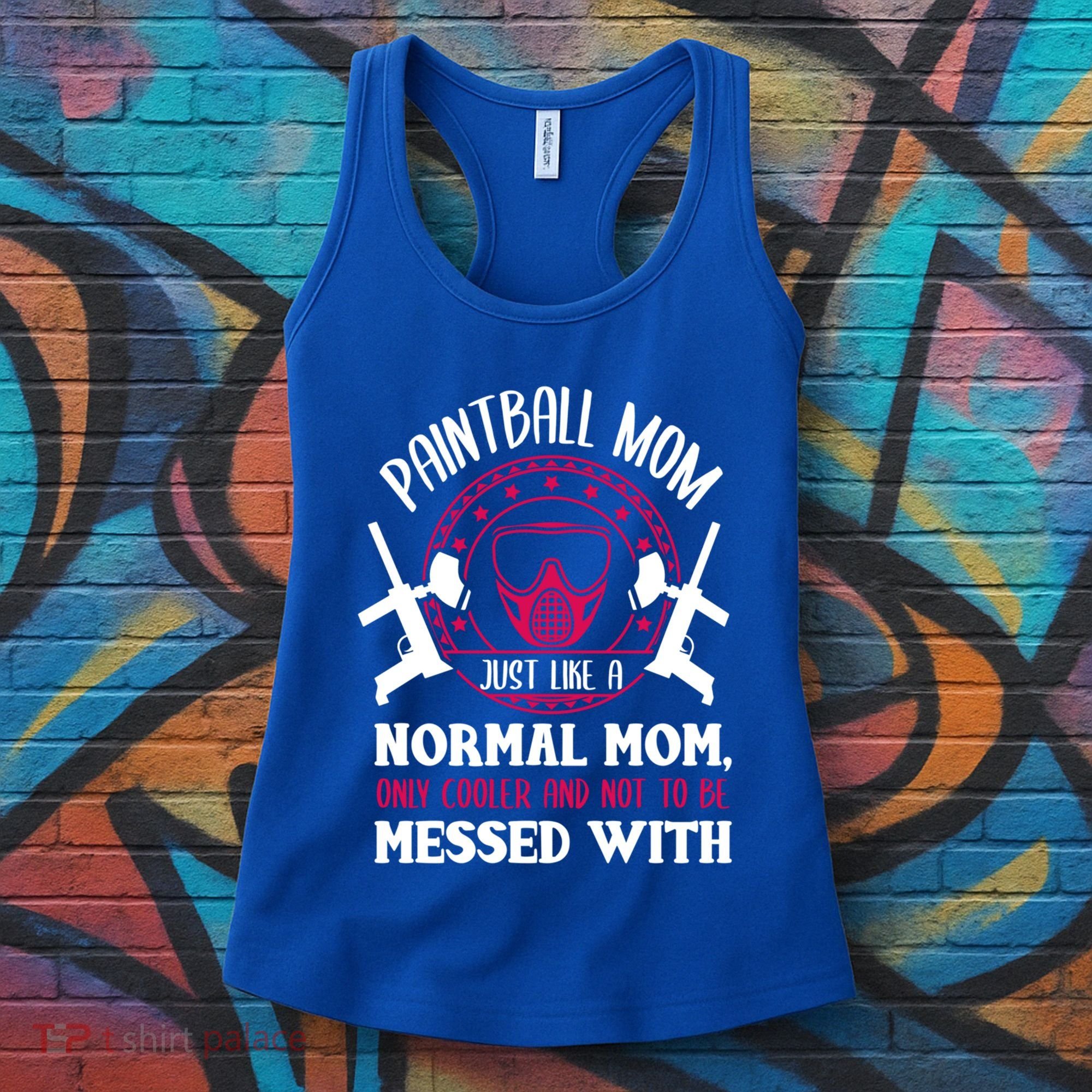 Paintball Mom Cute Gift Funny Mother Paintballer Paintballing Gift Women's Tank Top
