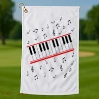 Piano Music Cosplay Golf Towel thumb 1
