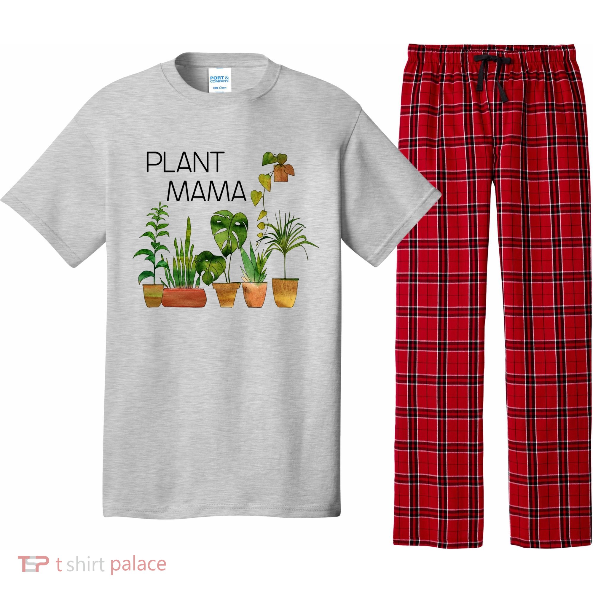 Plant Mama Crazy Plant Lady Monstera Mom Pajama Set