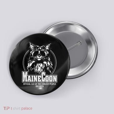 Proud Maine Coon Cool Cat Button
