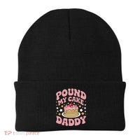 Pound My Cake Daddy Funny Gag Gift For Bakers Beanie thumb 0