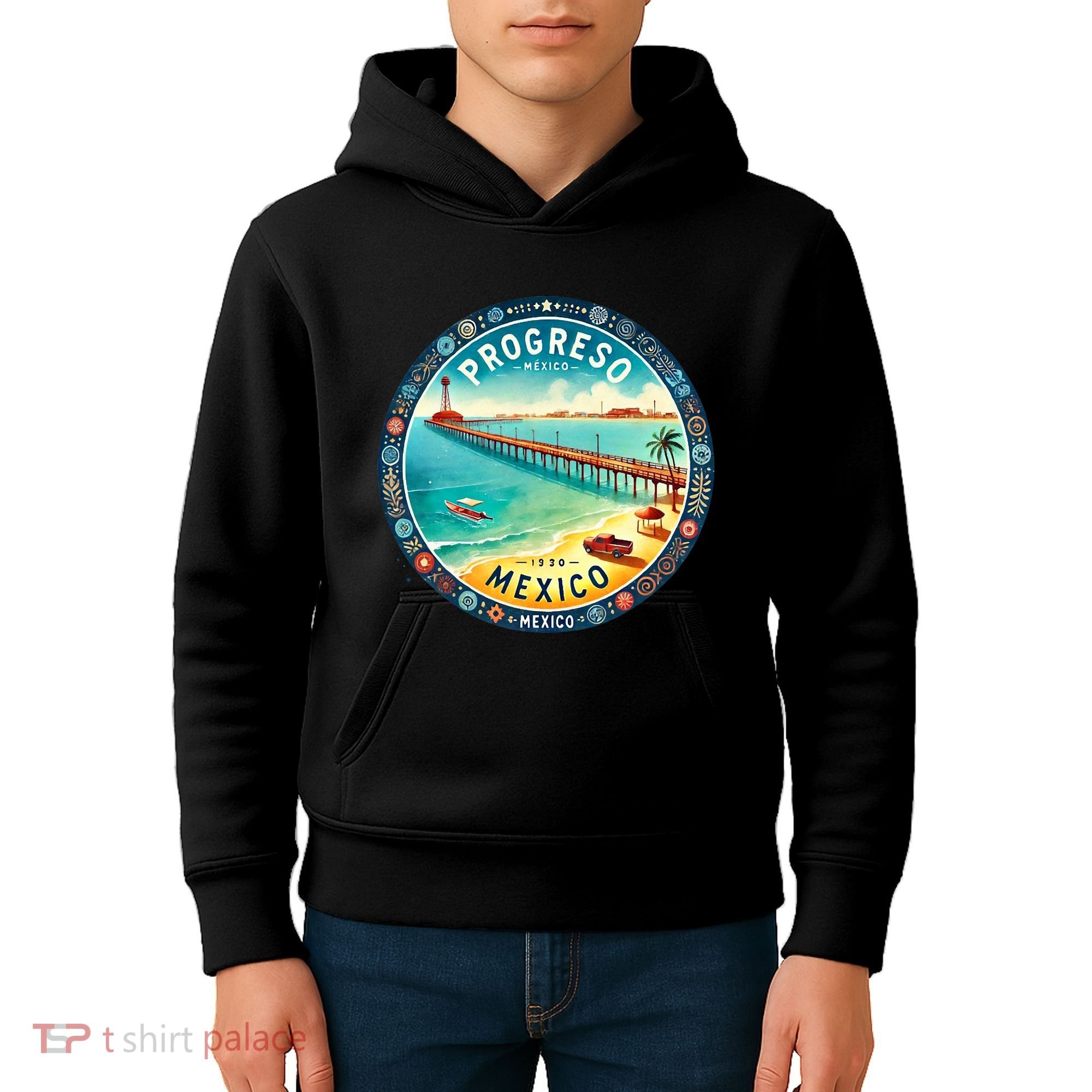 Progresso Mexico Cruise Destination Kids Hoodie