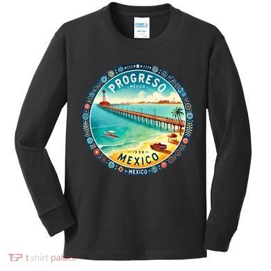 Progresso Mexico Cruise Destination Kids Long Sleeve Shirt