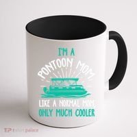 Pontoon Mom Cool Gift Funny Boating Pontoon Lover Mother Gift Cool Gift Coffee Mug thumb 1
