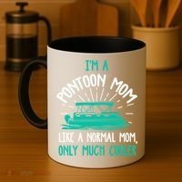 Pontoon Mom Cool Gift Funny Boating Pontoon Lover Mother Gift Cool Gift Coffee Mug thumb 4