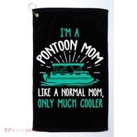 Pontoon Mom Cool Gift Funny Boating Pontoon Lover Mother Gift Cool Gift Golf Towel thumb 0