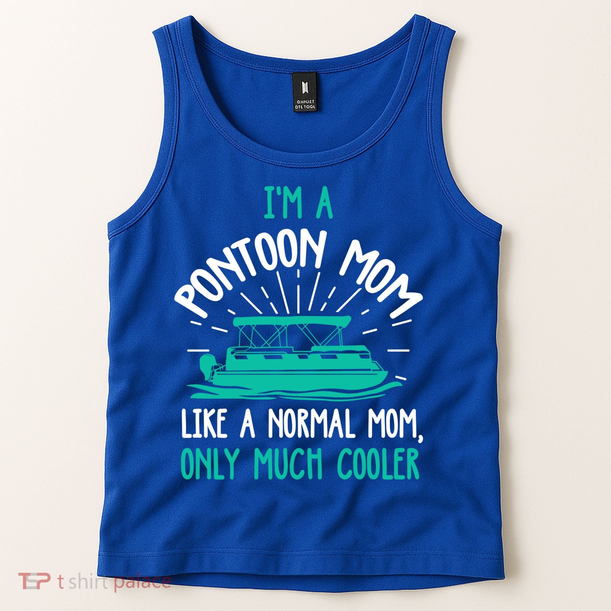 Pontoon Mom Cool Gift Funny Boating Pontoon Lover Mother Gift Cool Gift Tank Top