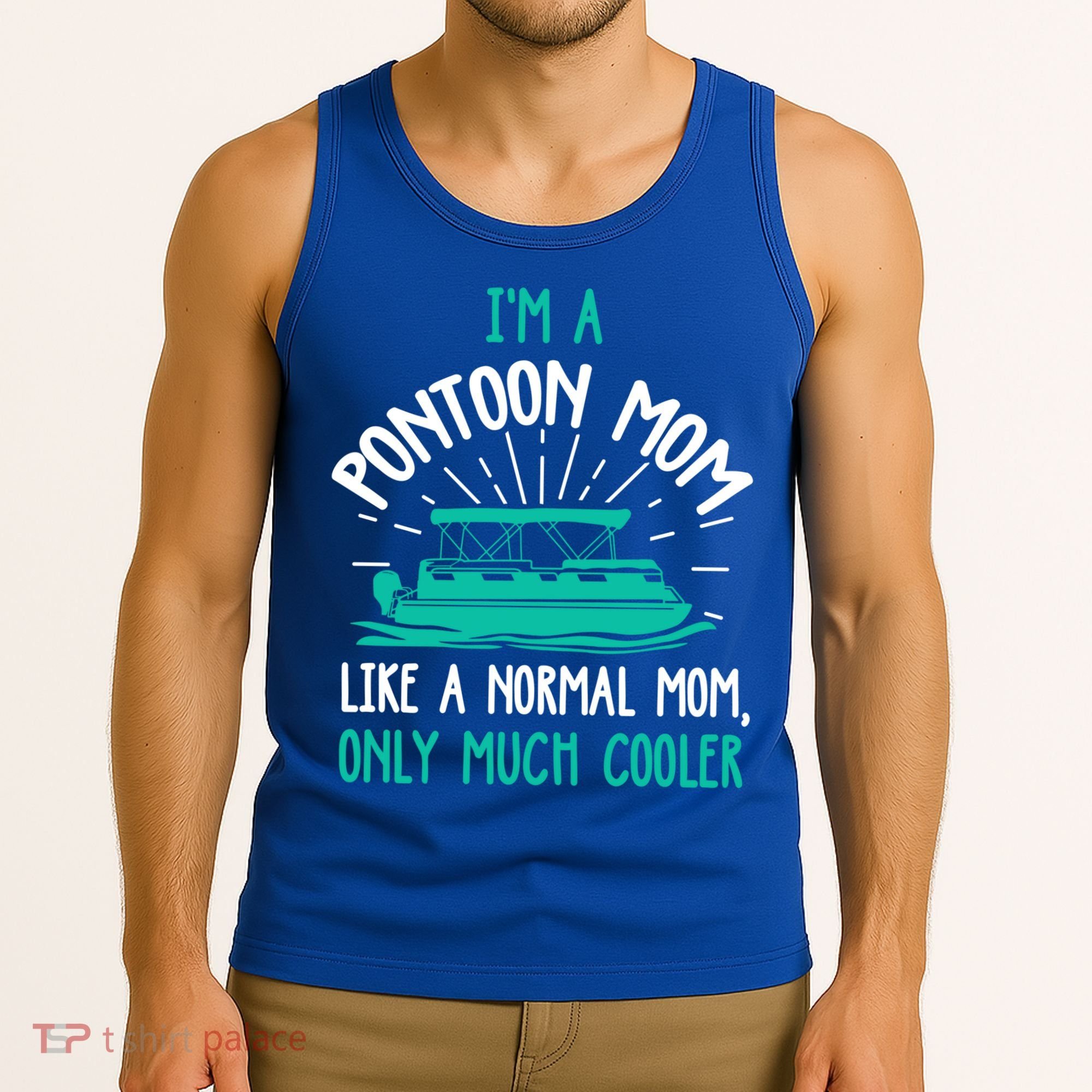 Pontoon Mom Cool Gift Funny Boating Pontoon Lover Mother Gift Cool Gift Tank Top
