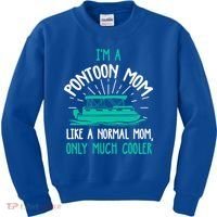 Pontoon Mom Cool Gift Funny Boating Pontoon Lover Mother Gift Cool Gift Kids Sweatshirt thumb 0