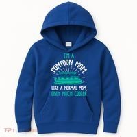 Pontoon Mom Cool Gift Funny Boating Pontoon Lover Mother Gift Cool Gift Kids Hoodie thumb 0