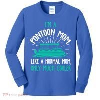 Pontoon Mom Cool Gift Funny Boating Pontoon Lover Mother Gift Cool Gift Kids Long Sleeve Shirt thumb 0