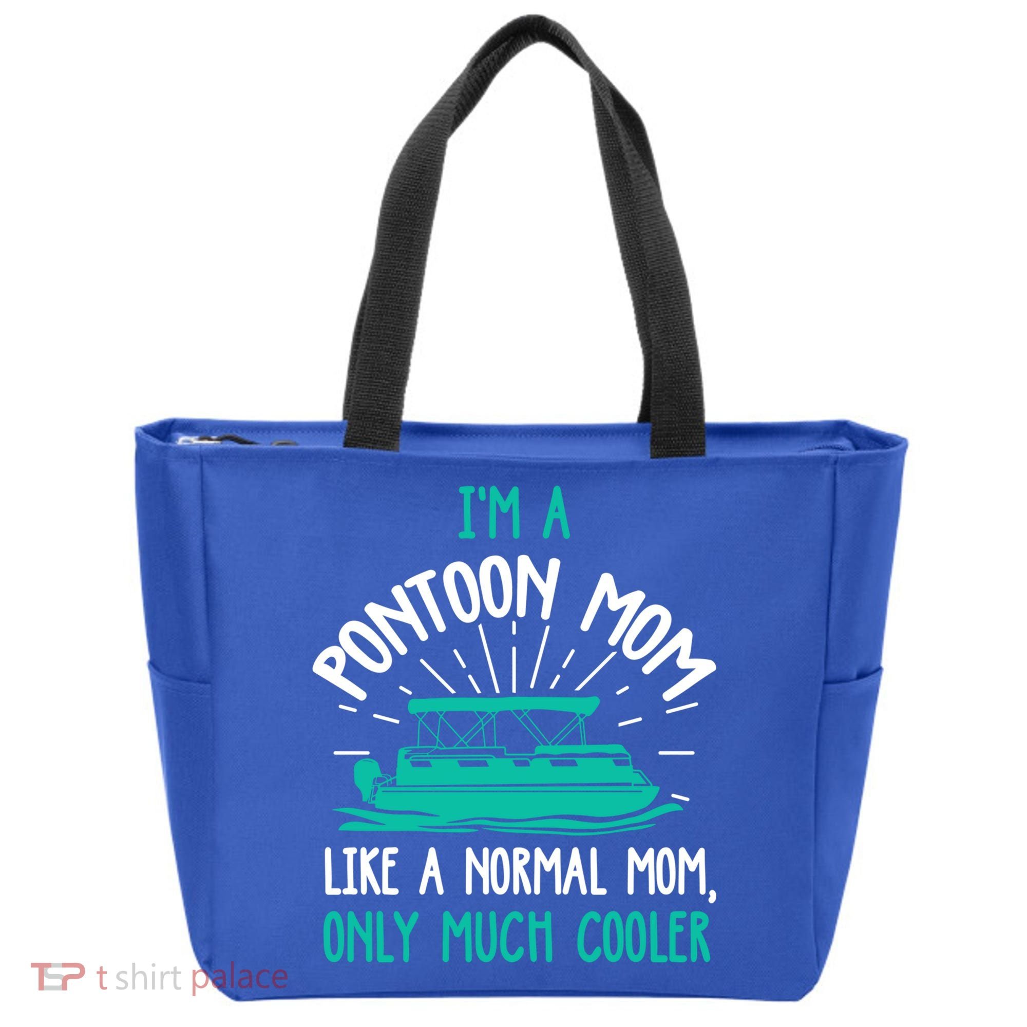 Pontoon Mom Cool Gift Funny Boating Pontoon Lover Mother Gift Cool Gift Tote Bag