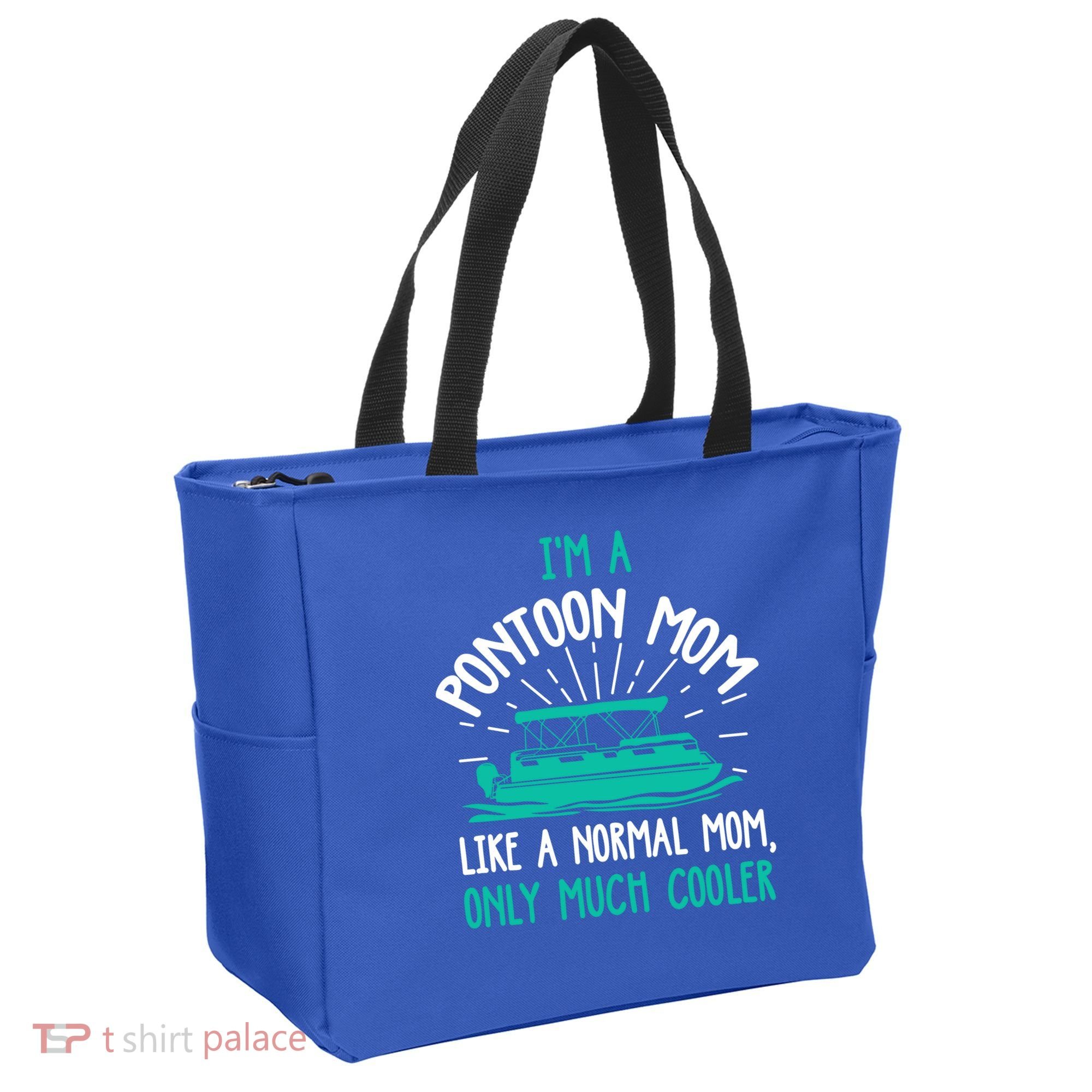 Pontoon Mom Cool Gift Funny Boating Pontoon Lover Mother Gift Cool Gift Tote Bag