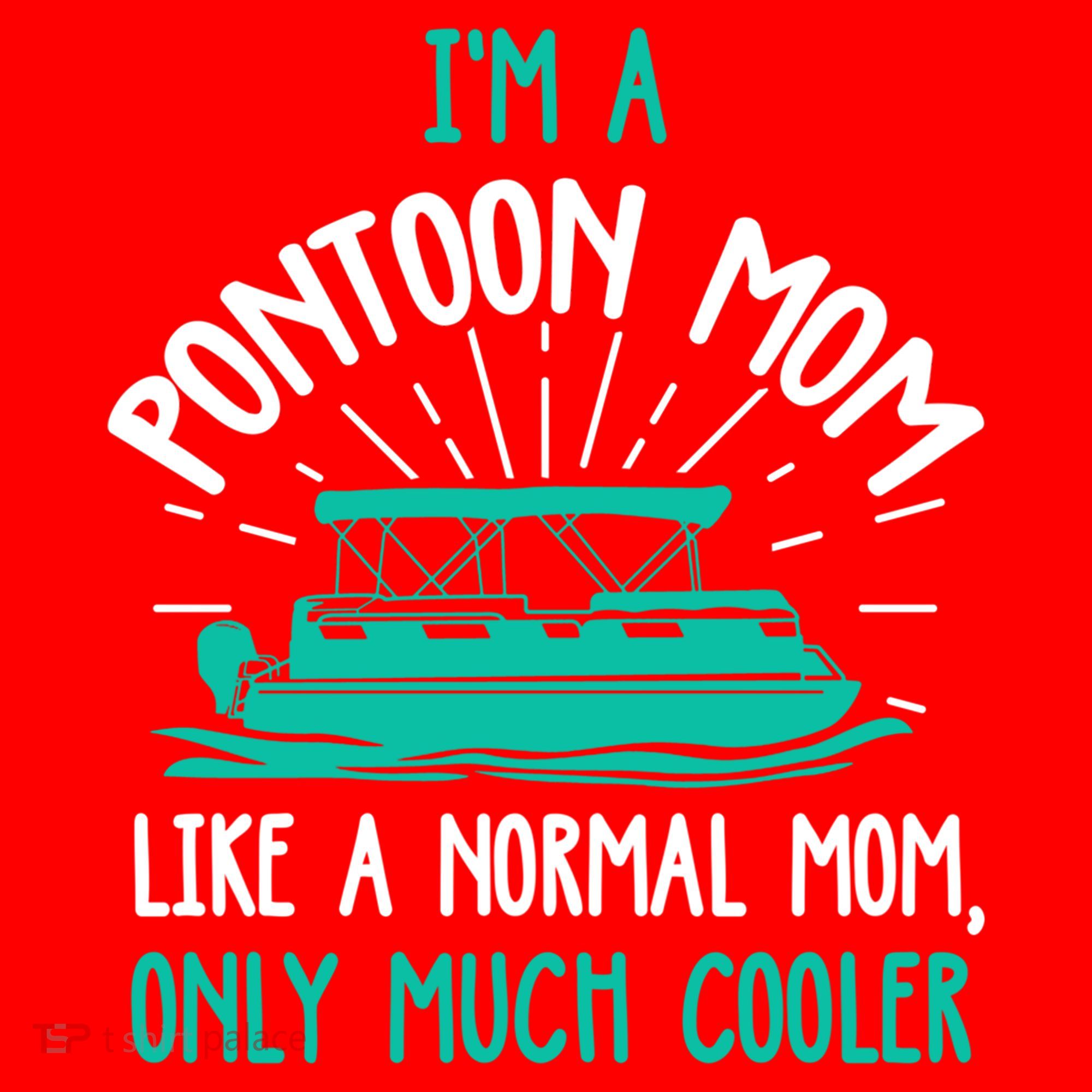 Pontoon Mom Cool Gift Funny Boating Pontoon Lover Mother Gift Cool Gift Santa Hat