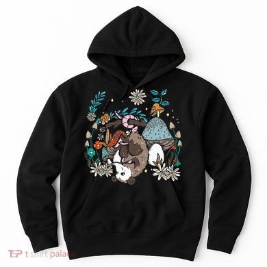 Possum Mushroom Cottagecore Aesthetic Opossum Whisperer Hoodie