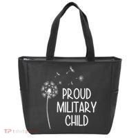 Proud Military Child Dandelion Purple Up Tote Bag thumb 0
