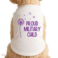 Proud Military Child Dandelion Purple Up Doggie Tank thumb 0