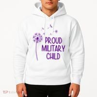 Proud Military Child Dandelion Purple Up Hoodie thumb 2