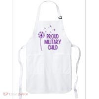 Proud Military Child Dandelion Purple Up Apron thumb 0