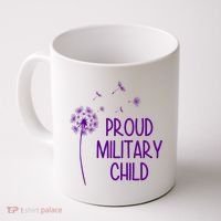 Proud Military Child Dandelion Purple Up Coffee Mug thumb 0