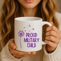 Proud Military Child Dandelion Purple Up Coffee Mug thumb 3