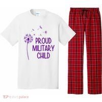 Proud Military Child Dandelion Purple Up Pajama Set thumb 0