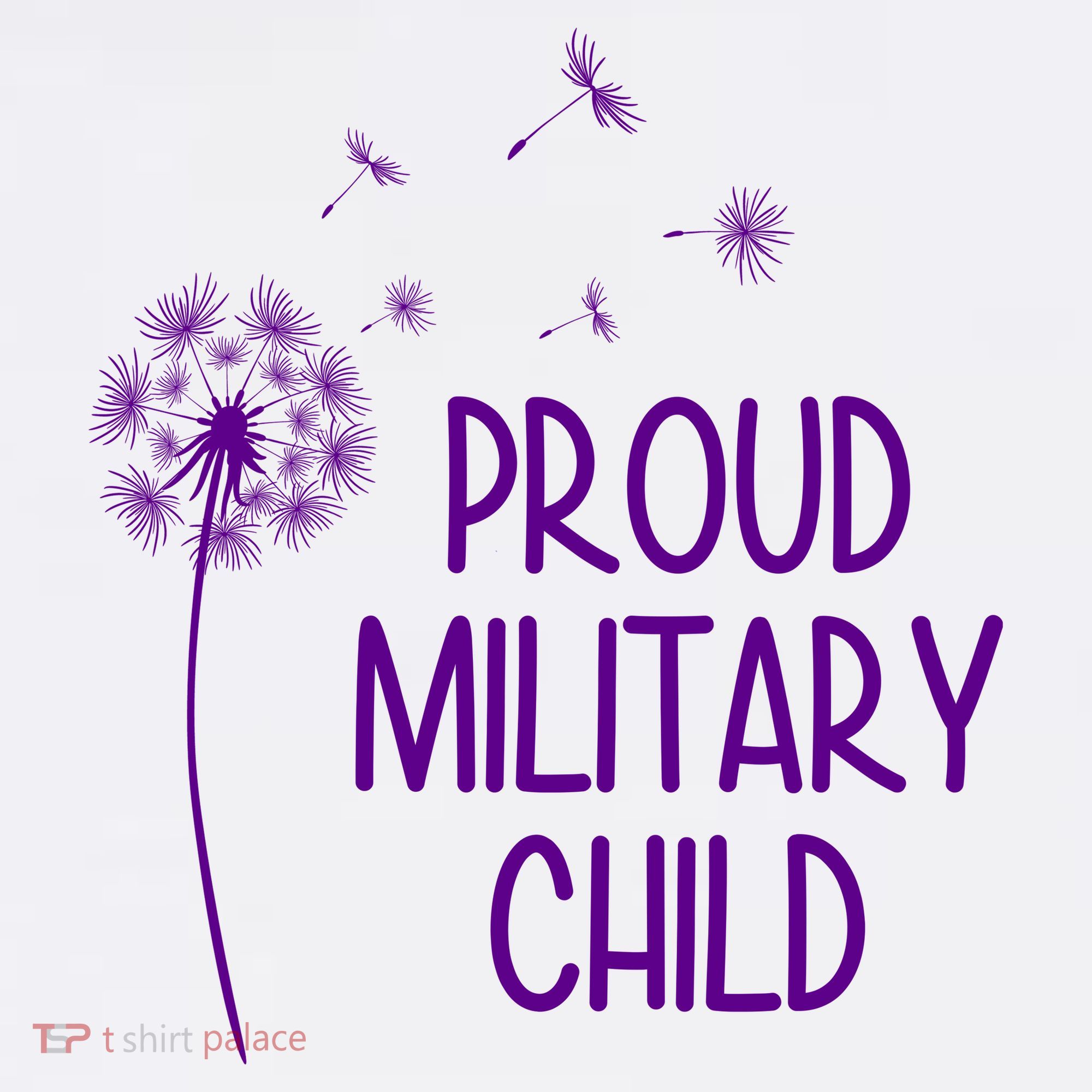 Proud Military Child Dandelion Purple Up Women's Hoodie