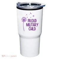 Proud Military Child Dandelion Purple Up Tumbler thumb 0