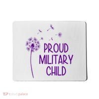 Proud Military Child Dandelion Purple Up Mousepad thumb 0