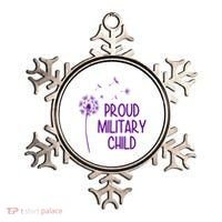 Proud Military Child Dandelion Purple Up Ornament thumb 0