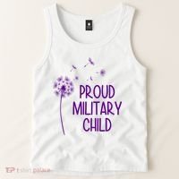 Proud Military Child Dandelion Purple Up Tank Top thumb 2