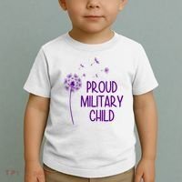 Proud Military Child Dandelion Purple Up Toddler T-Shirt thumb 2