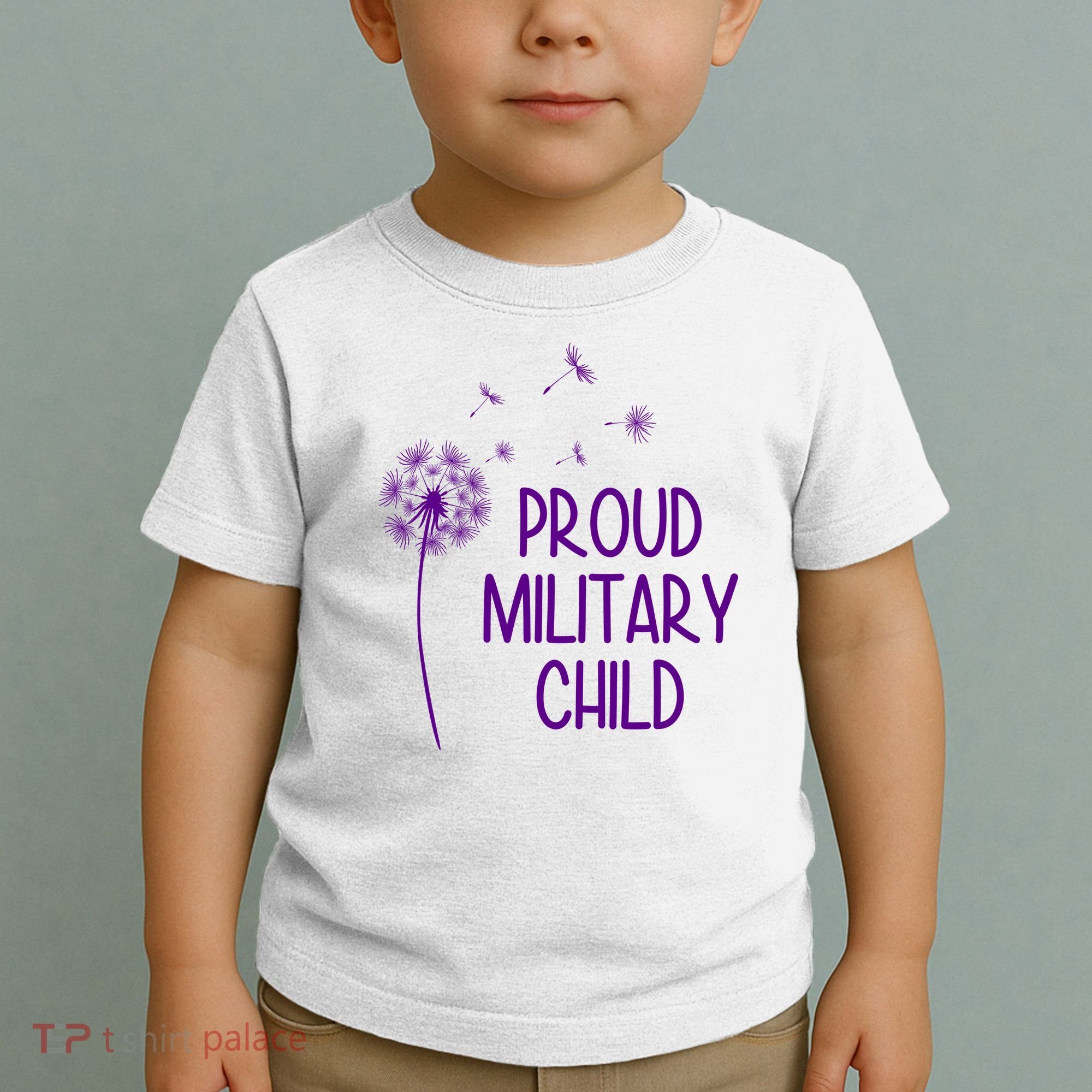 Proud Military Child Dandelion Purple Up Toddler T-Shirt